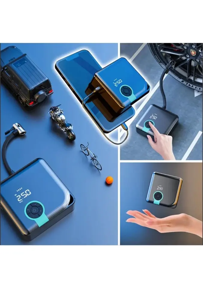 Auhma A5544 Şarjlı Dijital Lastik Şişirme Pompası