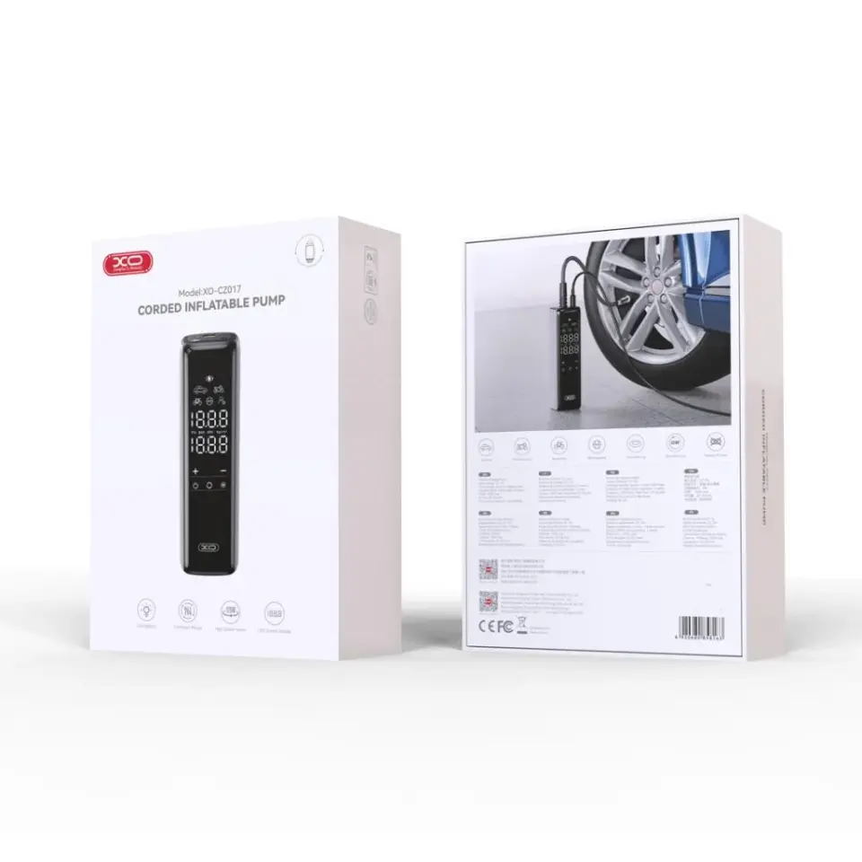 Xo CZ017 120W 12V Dijital Göstergeli Akıllı Mini Taşınabilir Akıllı Pompa