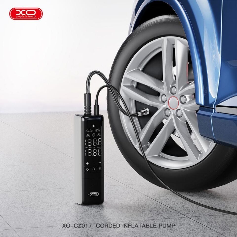 Xo CZ017 120W 12V Dijital Göstergeli Akıllı Mini Taşınabilir Akıllı Pompa