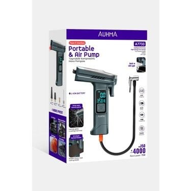 Auhma A7733 Taşınabilir Kompresörlü Hava Pompası 4000mAh 150 Psı