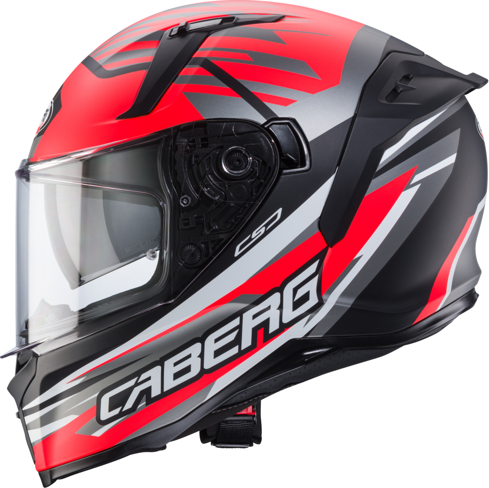 Caberg Avalon Kira Mat Siyah Gri Fosfor Kırmızı Beyaz