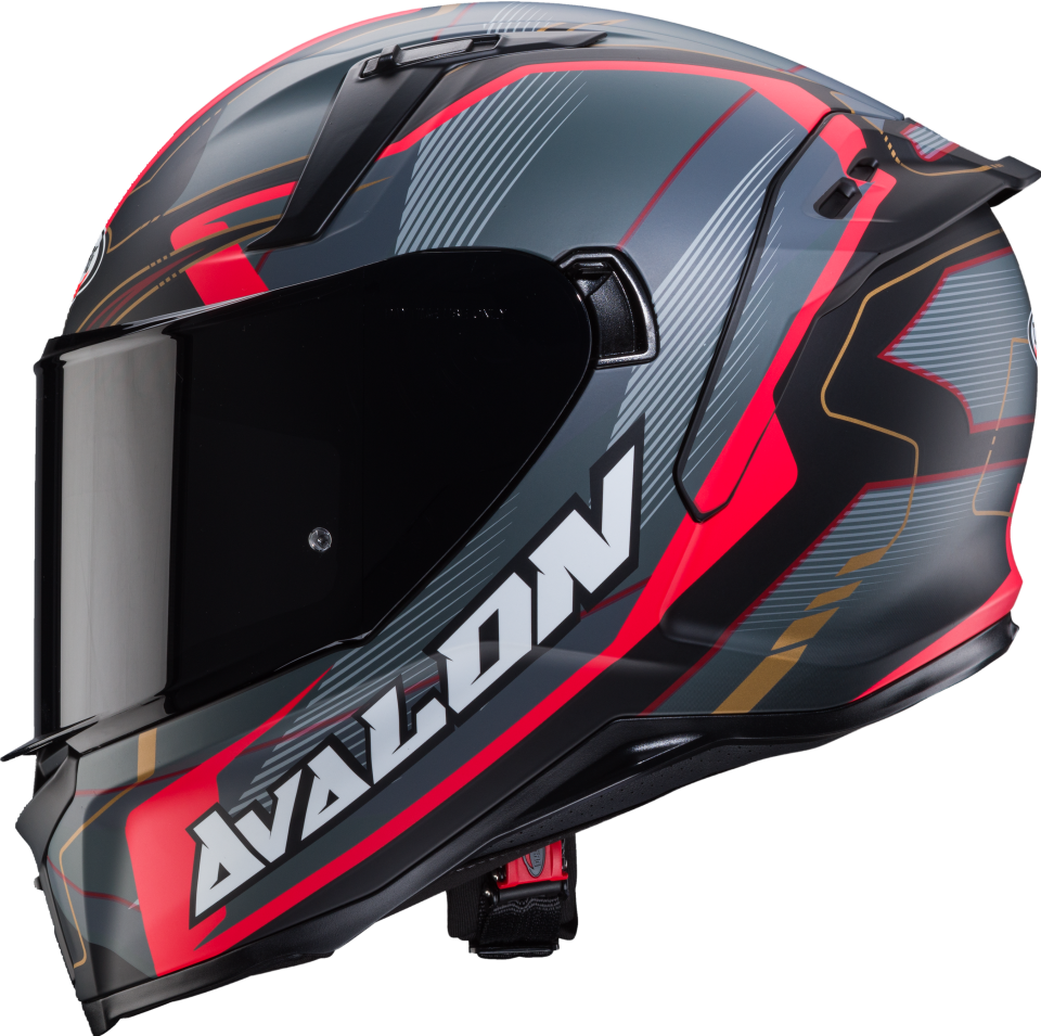 Caberg Avalon Optic Mat Siyah Gri Kırmızı