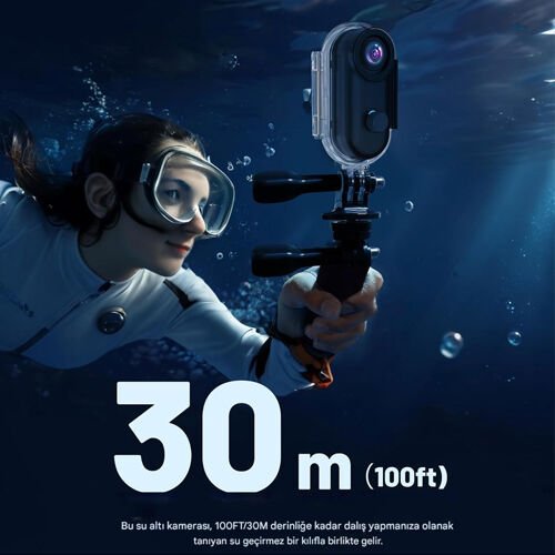 4K Ultra HD WiFi Aksiyon Kamerası - 120° Geniş Açı, H.265