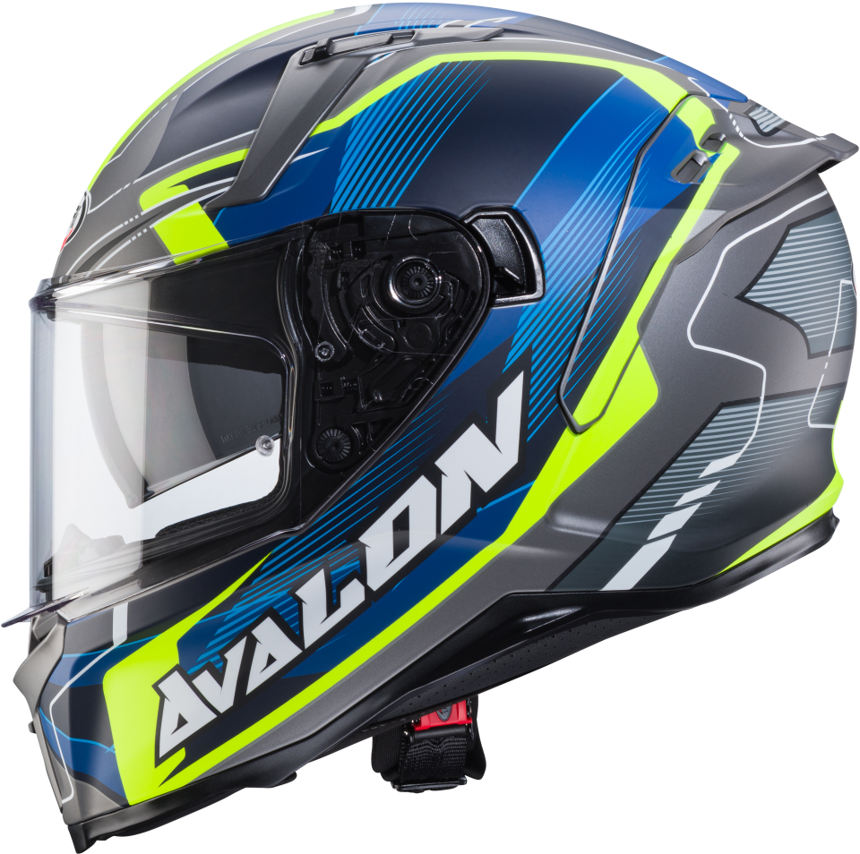 Caberg Avalon Optic Mat Gri Fosfor Sarı Mavi