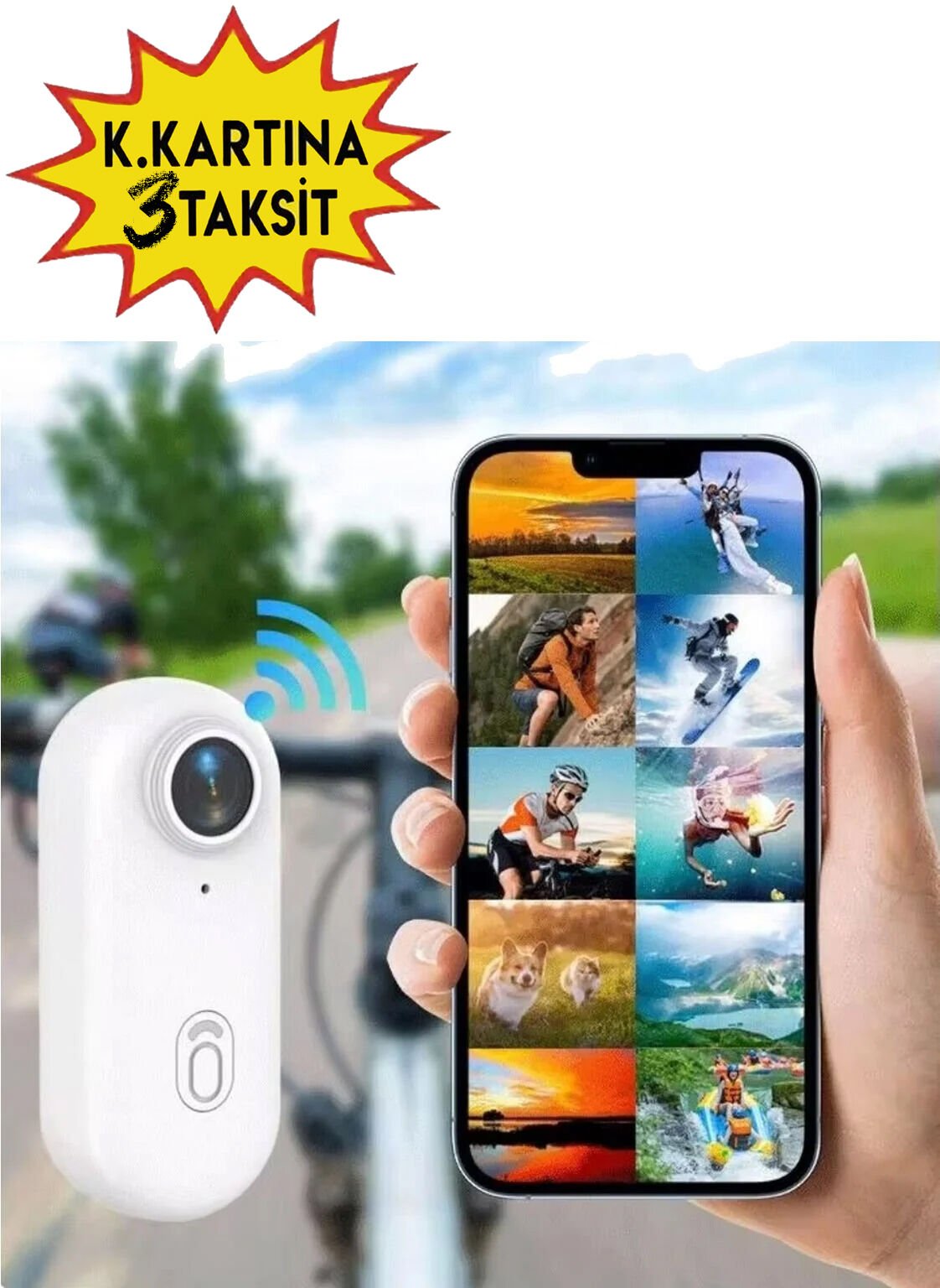 4K Ultra HD WiFi Aksiyon Kamerası - 120° Geniş Açı, H.265