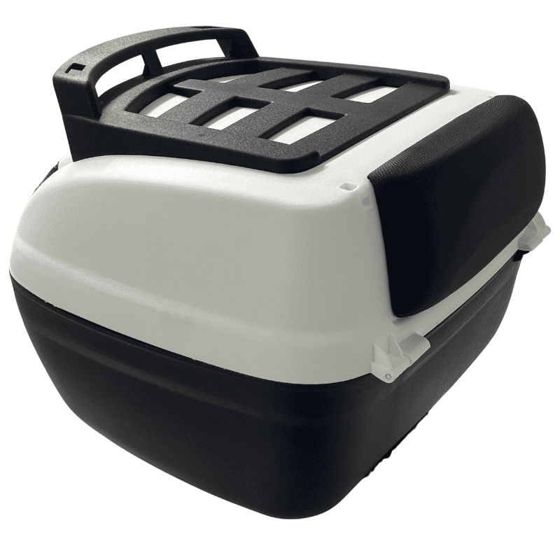 WHEELIE XT63-W 42 Litre Motosiklet Arka Çanta Beyaz Su Geçirmez ABS Top Case Bagaj Üniversal