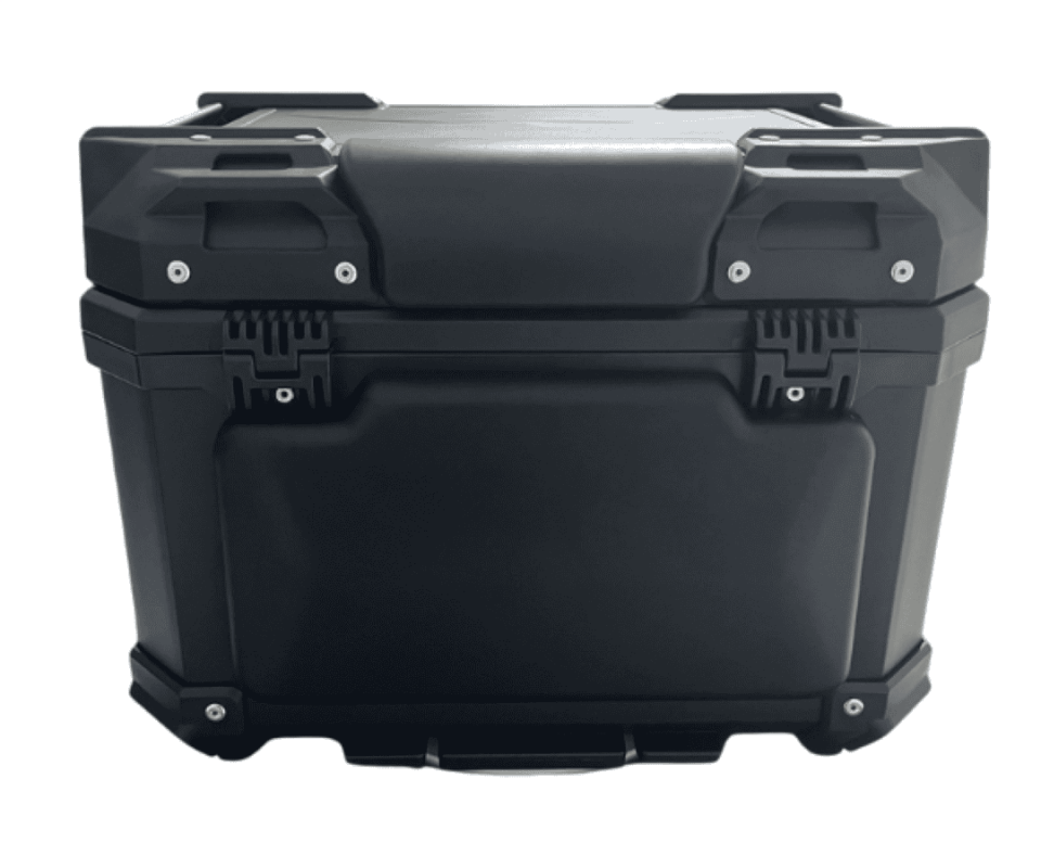 WHEELIE XT570-B 45 Litre Motosiklet Arka Çanta Siyah Su Geçirmez ABS Top Case Bagaj Üniversal