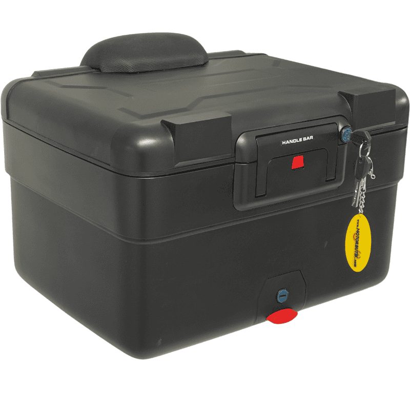 WHEELIE XT69X-B 30/40 Litre Motosiklet Arka Çanta Genişleyebilen Siyah Su Geçirmez Tak Çıkart Özellikli ABS