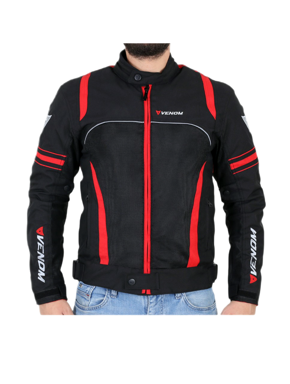 CEKET SPIN SİYAH KIRMIZI