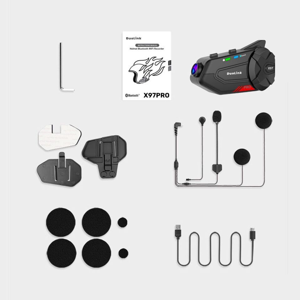DuoLink X97 Pro İnterkom Motosiklet Kameralı