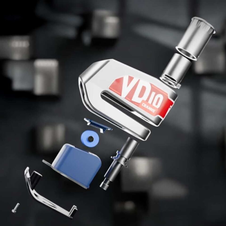 CRANNS VD10 Alarmlı Disk Kilidi Bluetooth App Kontrollü 304 Paslanmaz SRA Sertifikalı 10 mm Karbür PİM