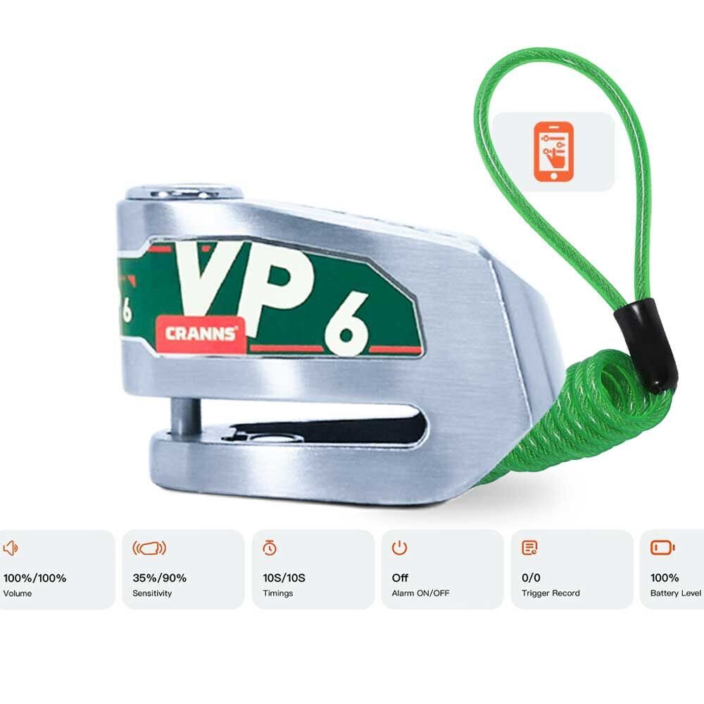 CRANNS VP6 Alarmlı Disk Kilidi 6mm