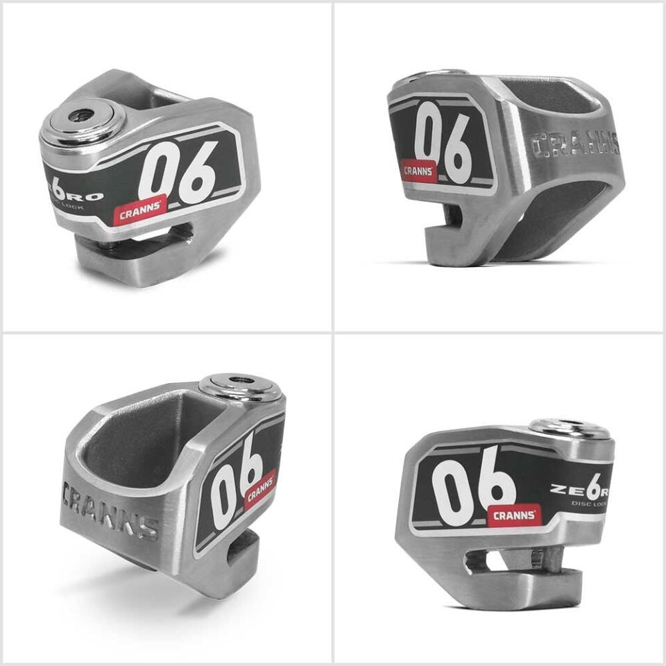 CRANNS ZERO6 Disk Kilidi Motosiklet Bisiklet Scooter 304 Paslanmaz Hatırlatma Kablolu 6mm Karbür PİM