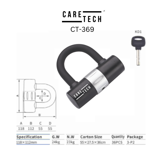 CARETECH CT-369 Disk Kilidi 14mm