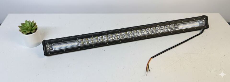 Offroad sis lambası 64cm beyaz-amber çakarlı 216w 12-30v