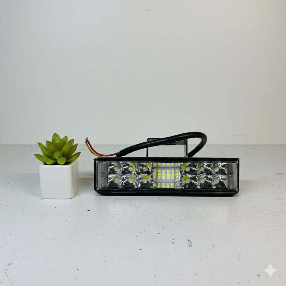 Offroad sis lambası kırmızı-beyaz-mavi çakarlı 40 led 20w 12-30v