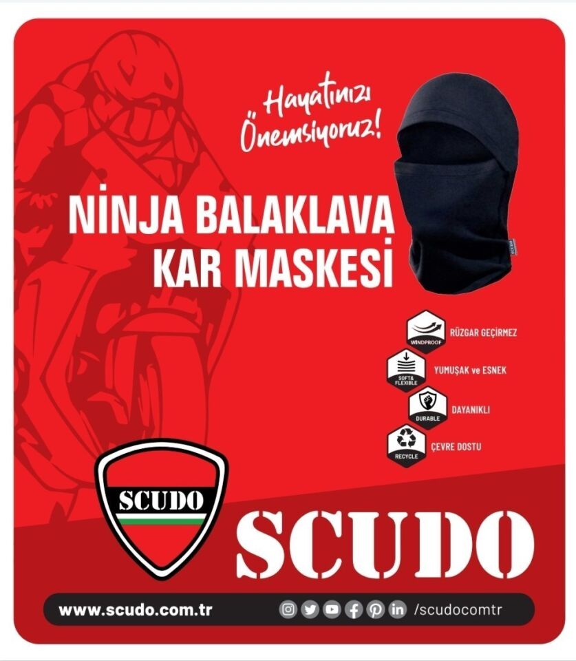 Scudo Ninja Balaklava Kar Maskesi