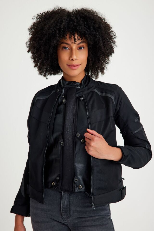 Tokyo Siyah 3 Mevsim Kadın Motosiklet Montu