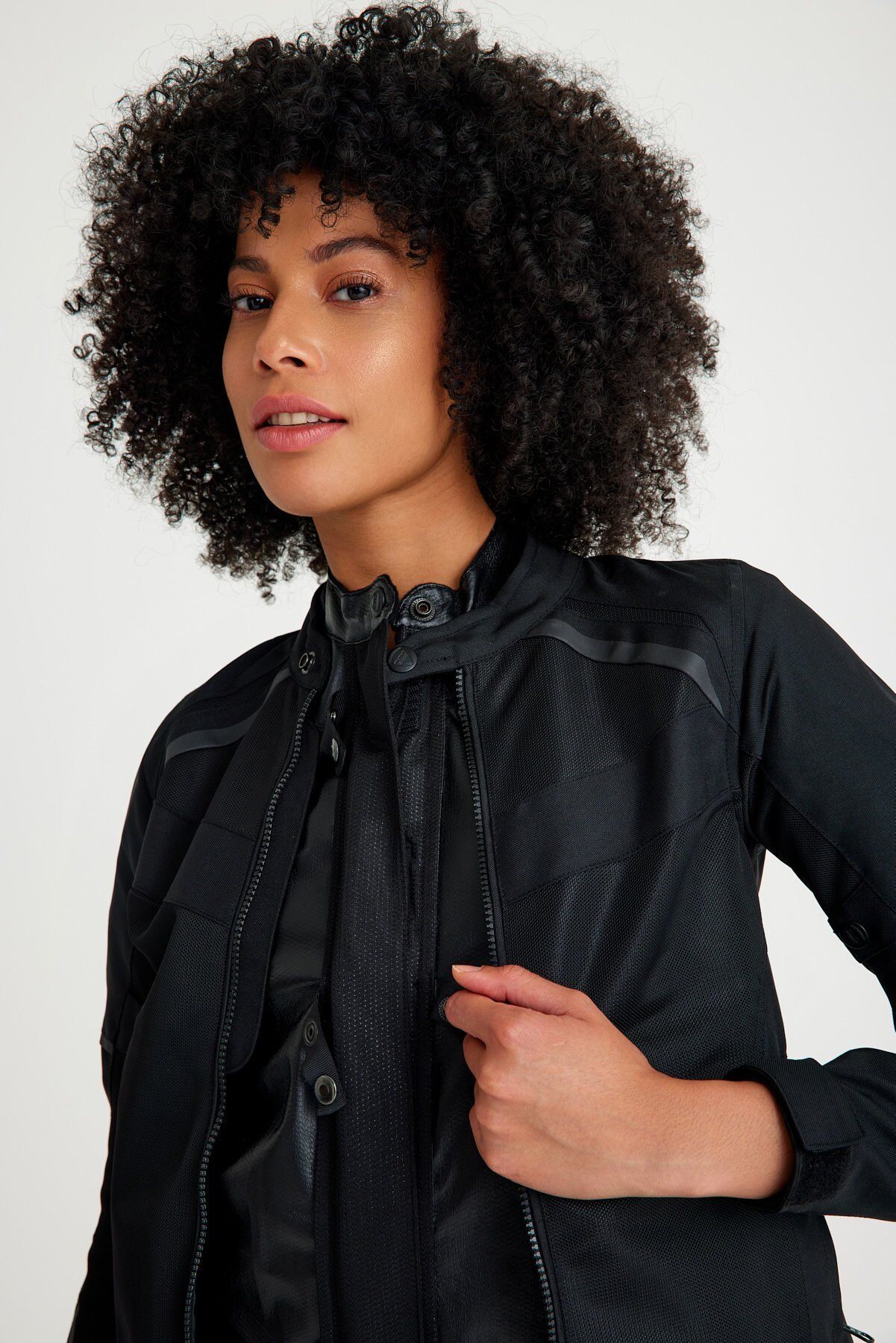 Tokyo Siyah 3 Mevsim Kadın Motosiklet Montu