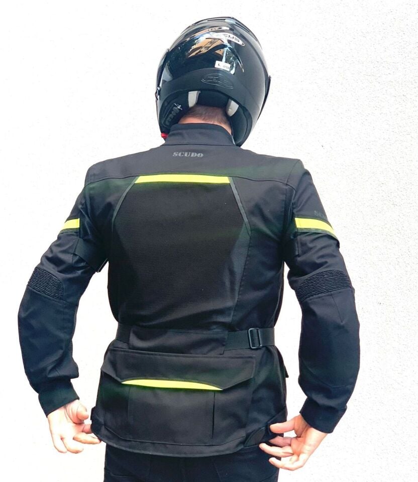 Vivaldi 4 Mevsim Motosiklet Montu - Siyah/Sarı