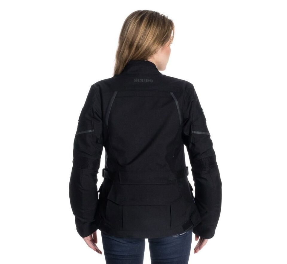 Vivaldi 4 Mevsim Kadın Motosiklet Montu - Siyah/Siyah