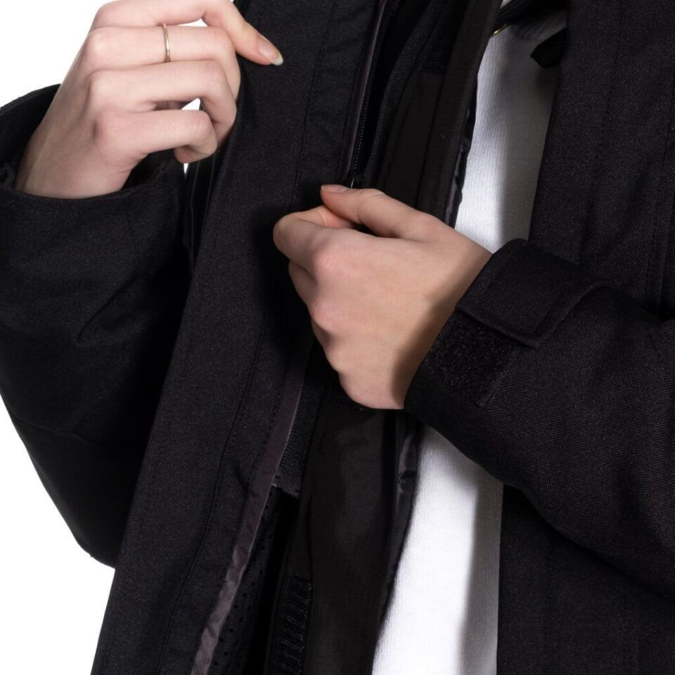 Vivaldi 4 Mevsim Kadın Motosiklet Montu - Siyah/Siyah