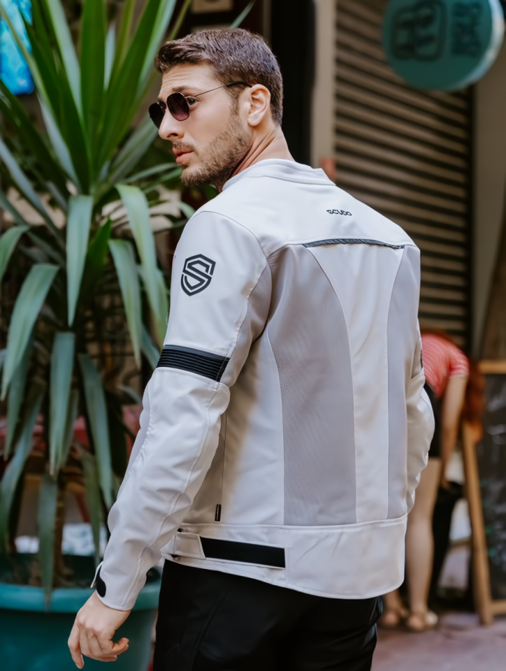 Milano Gri Yazlık Fileli Erkek Motosiklet Montu