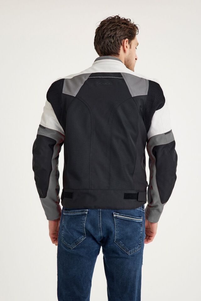 Santiago Antrasit Yazlık Fileli Erkek Motosiklet Montu