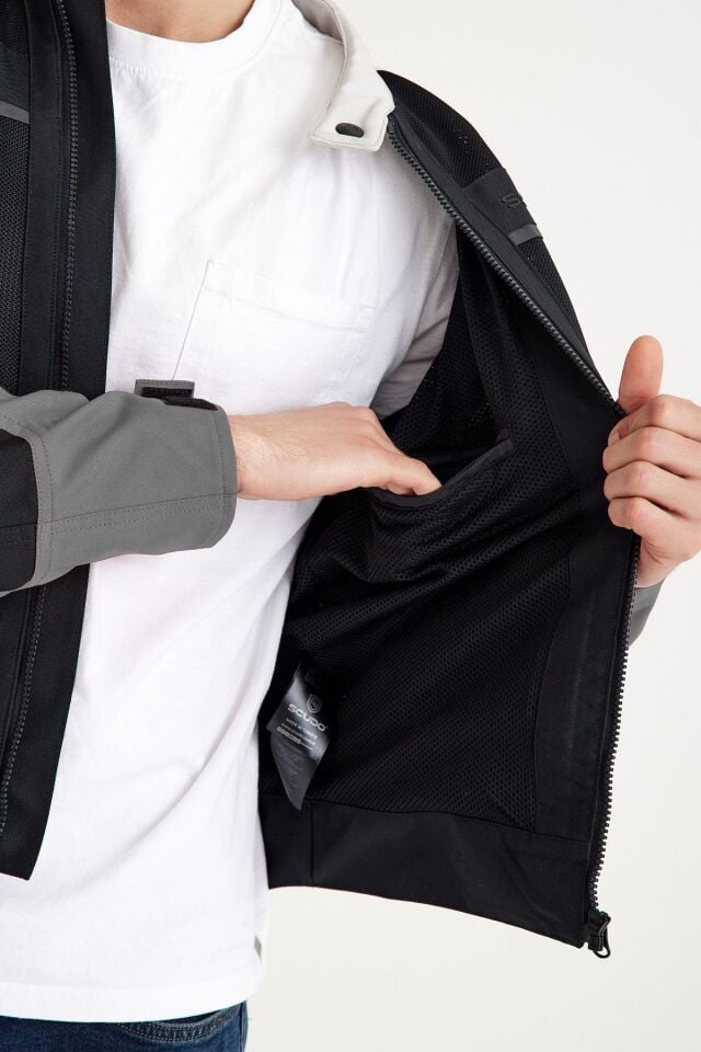 Santiago Antrasit Yazlık Fileli Erkek Motosiklet Montu