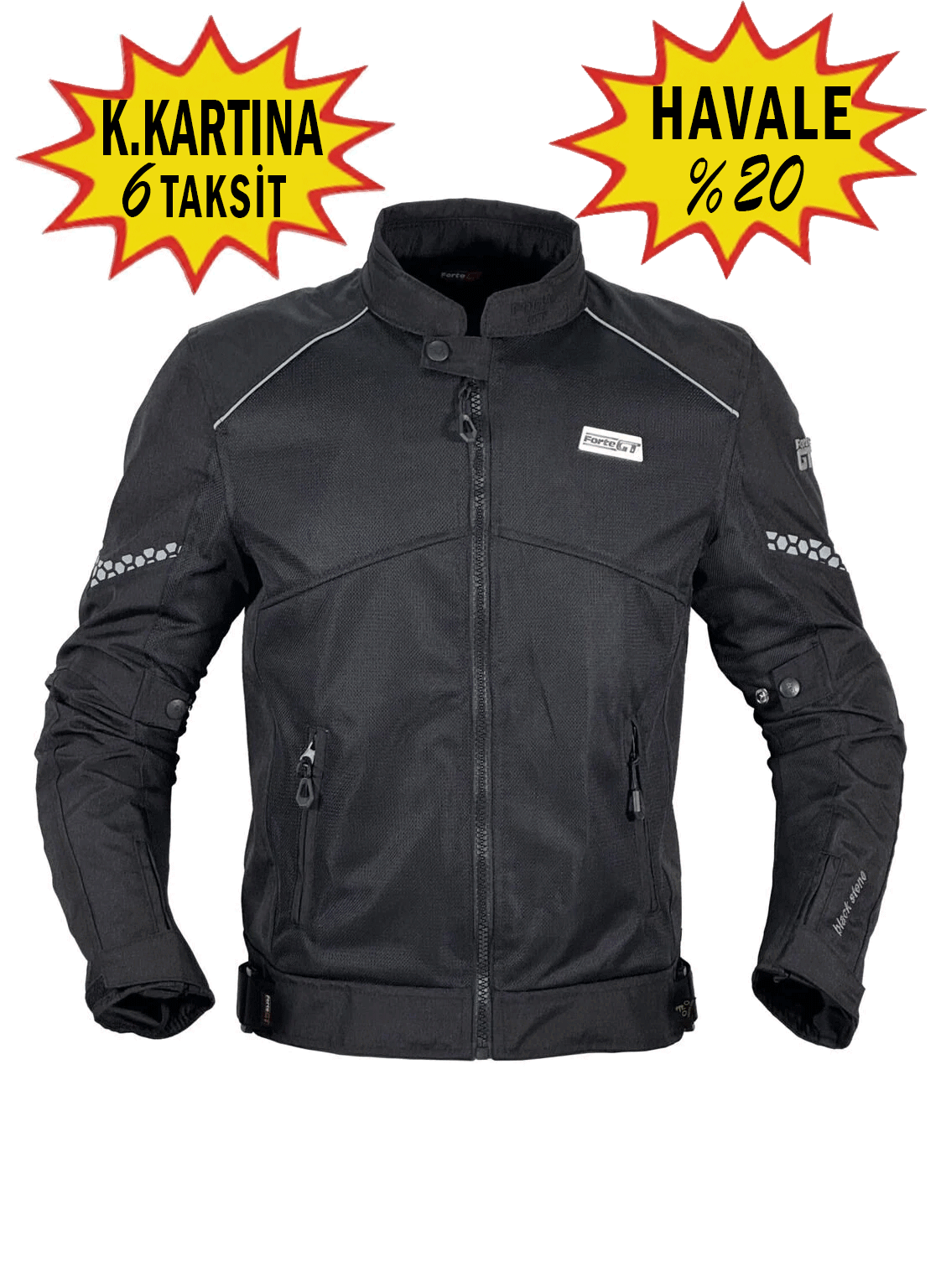 Black Stone CE Sertifikalı Erkek Yazlık Motosiklet Montu