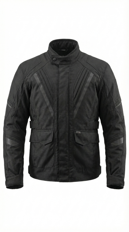 Alaska Cordura Siyah Kışlık Erkek Motosiklet Montu