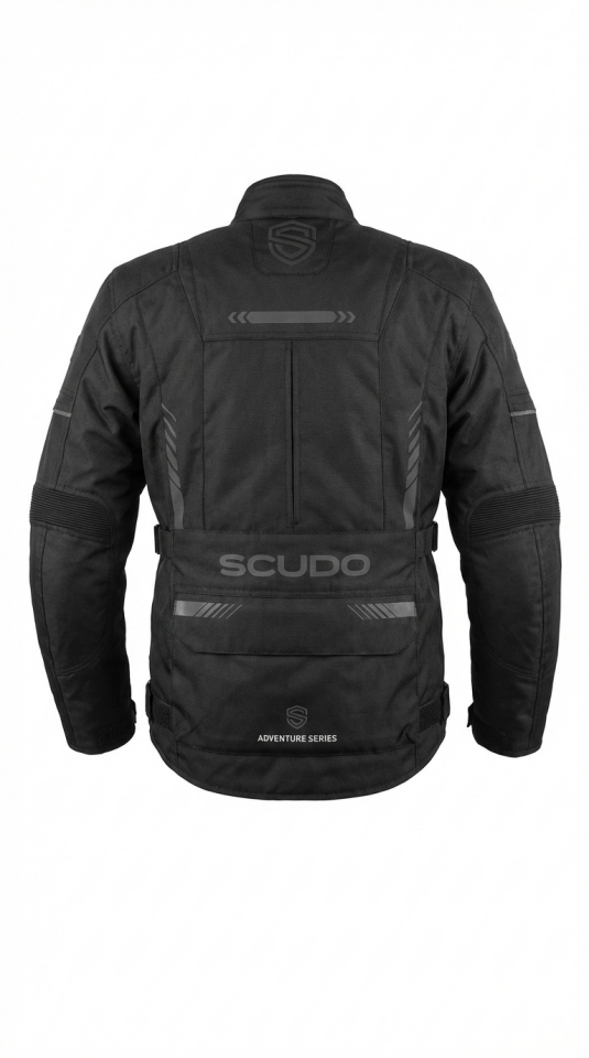 Alaska Cordura Siyah Kışlık Erkek Motosiklet Montu