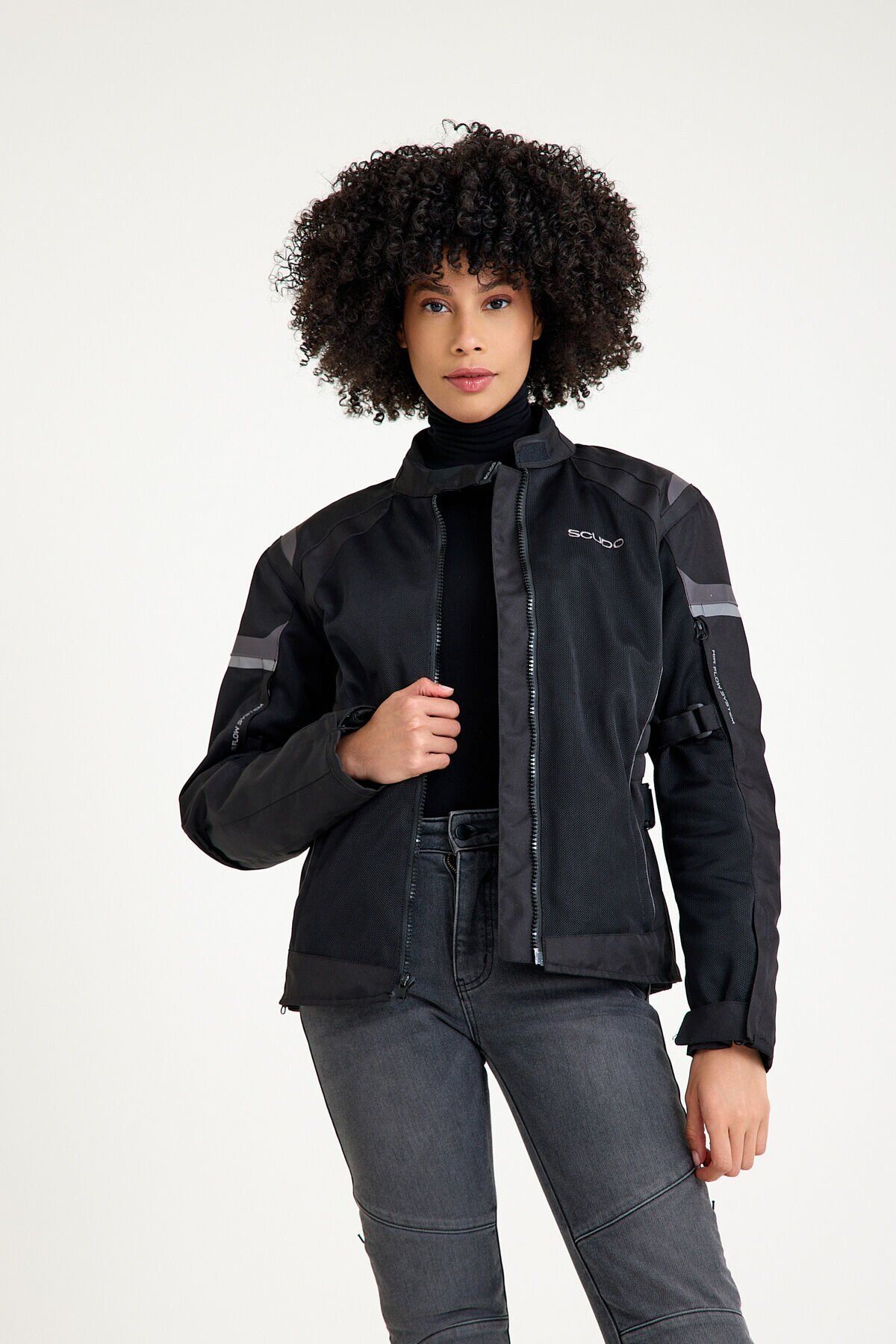 Lisbon 4 Mevsim Kadın Montu Siyah/Gri