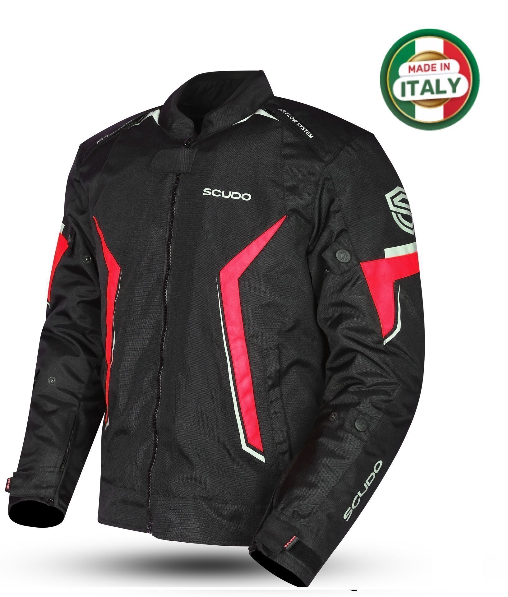 Roma 4 Mevsim Erkek Motosiklet Montu Siyah/Kırmızı