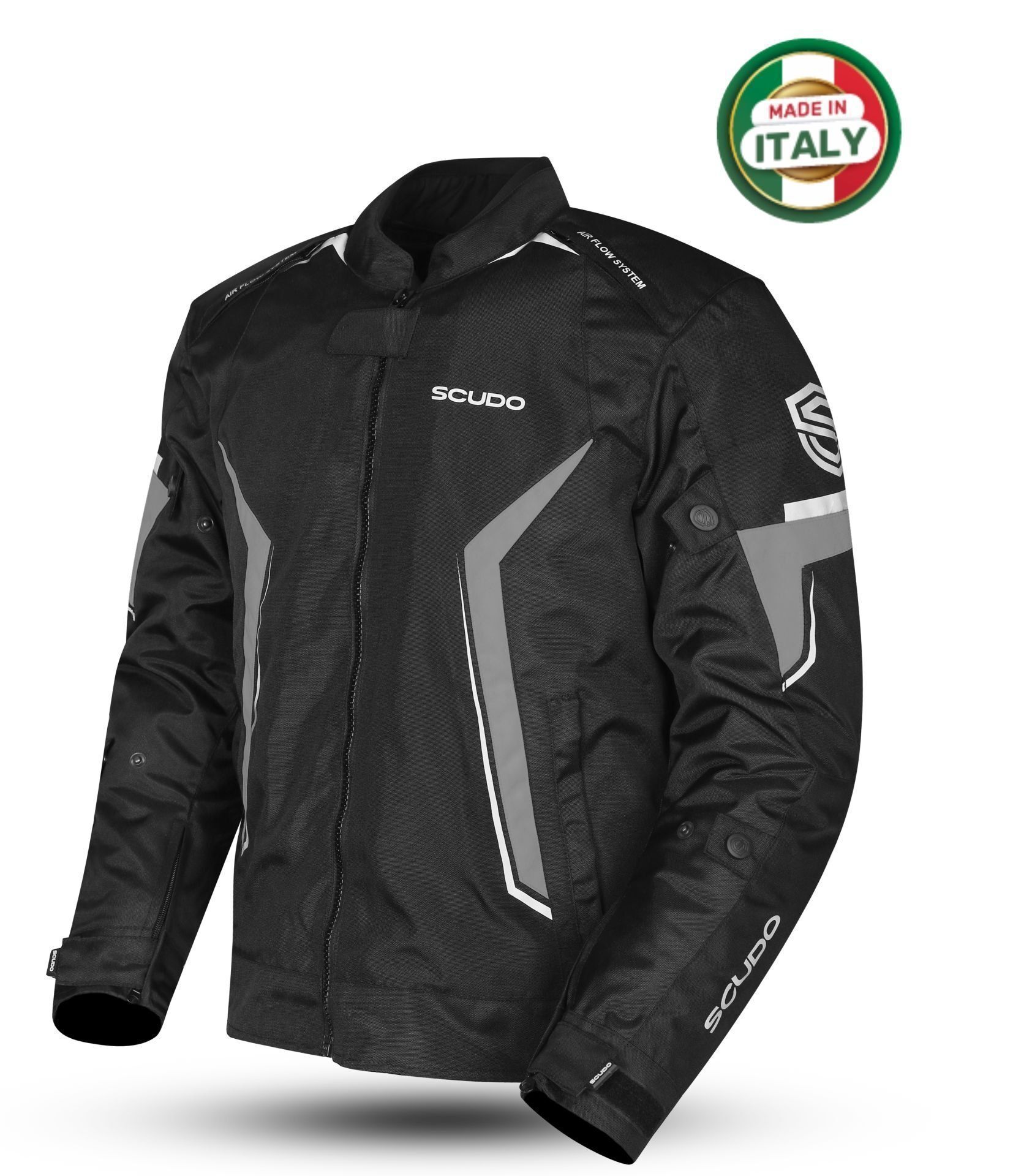 Roma 4 Mevsim Erkek Motosiklet Montu Siyah/Gri