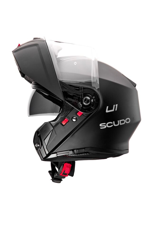 U1 Güneş Vizörlü Çene Açılabilir Kask (Flip Up)