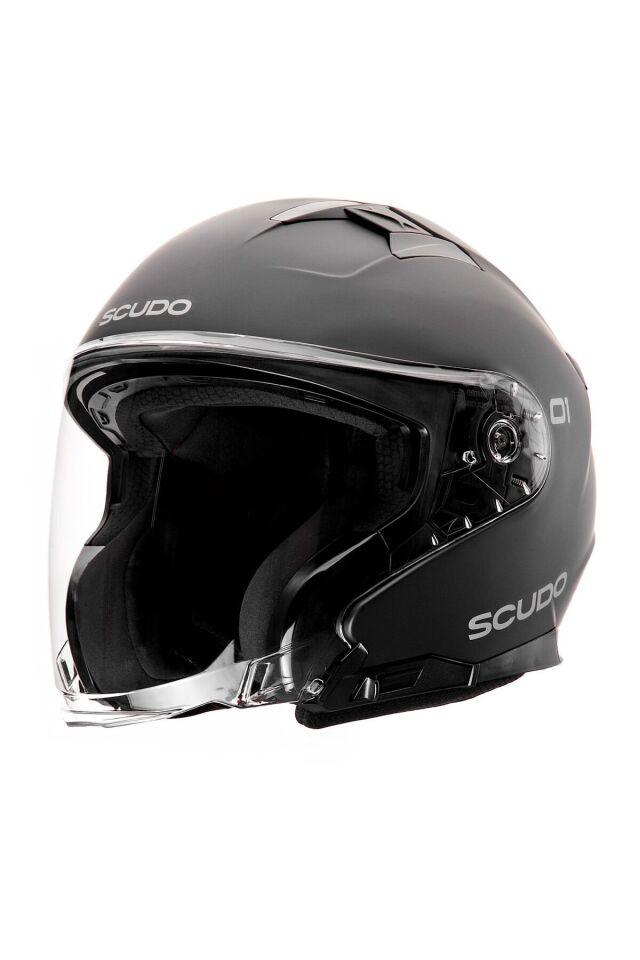 O1 Güneş Vizörlü Çene Açık (Open Face) Kask