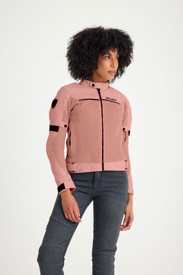 Paris Pembe Yazlık Fileli Kadın Montu