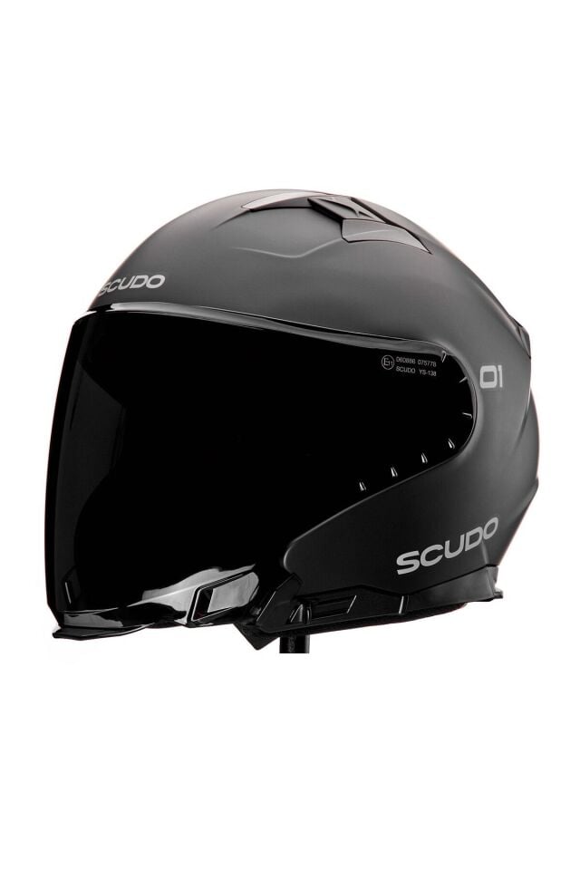 Scudo O1 Motosiklet Kaskı Siyah Vizörü