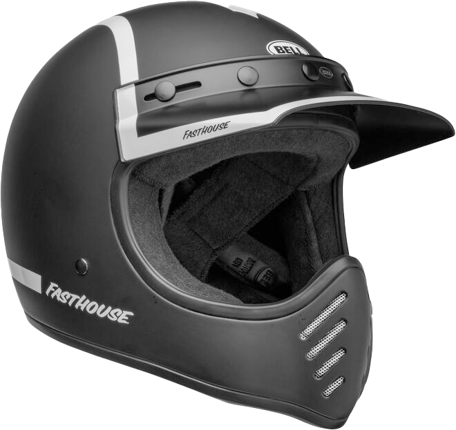 Moto-3 Fasthouse Old Road Siyah Beyaz