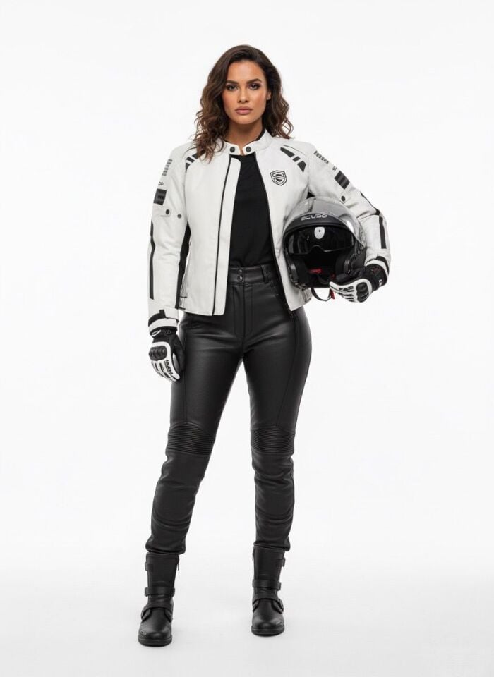 Scudo Lyon Gri 4 Mevsim Kadın Motosiklet Montu