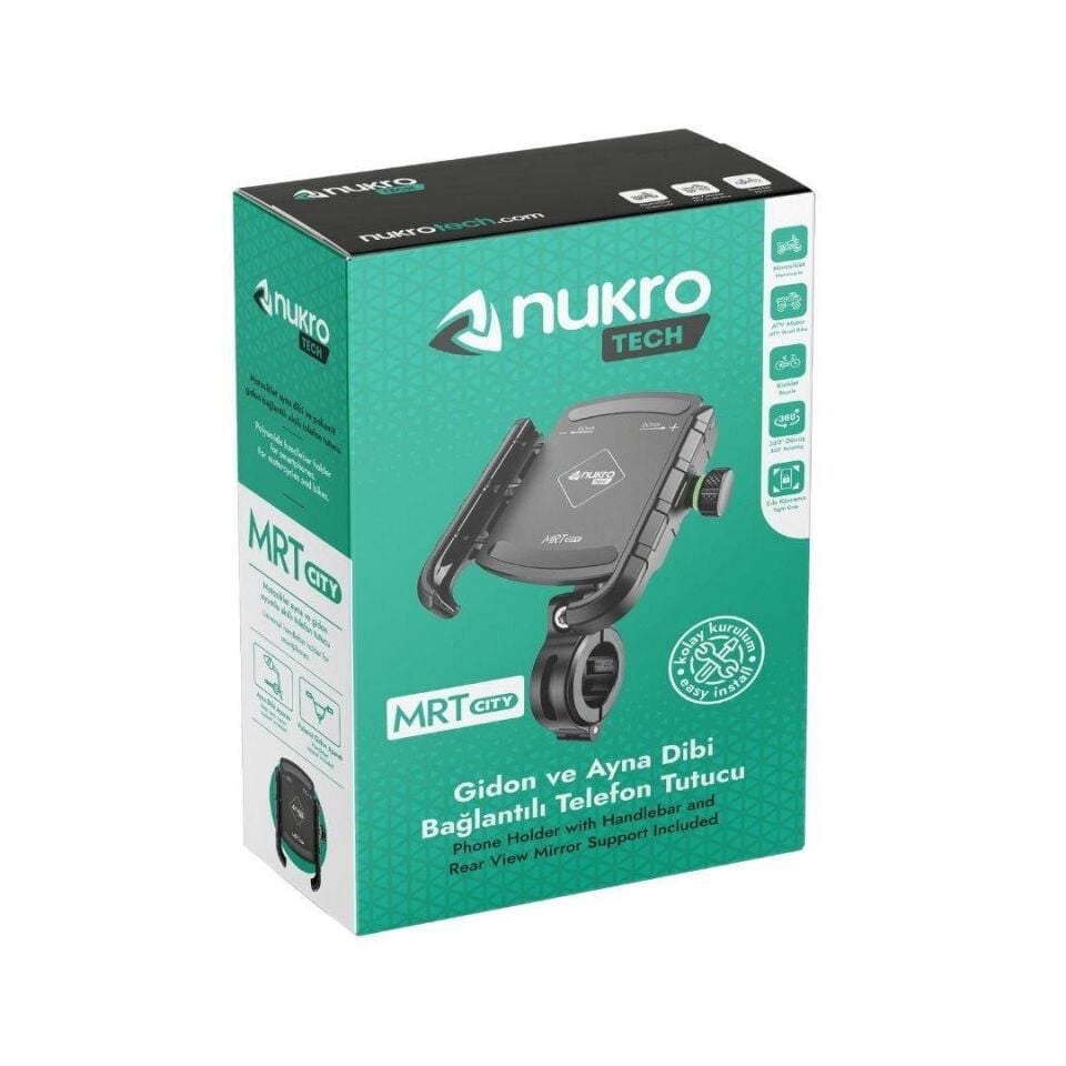 Nukrotech MRT CITY Motosiklet Telefon Tutucu