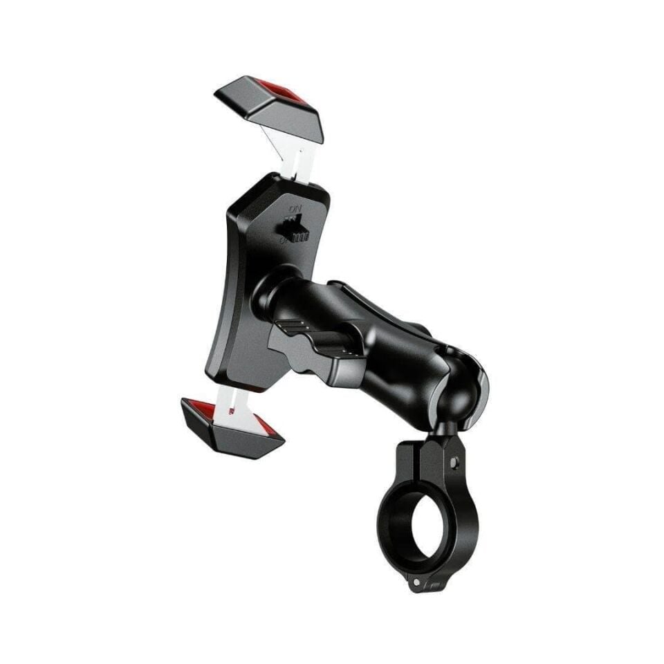 Nukrotech MLS-54 Mafsallı Gidon Bağlantılı Motosiklet Telefon Tutucu